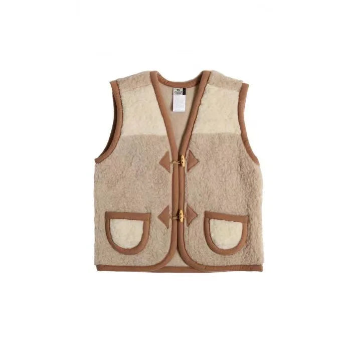 Baby Winter Vest Kids Super cute 80% Wool made Toddler Lovely Children Boys Girls Keep Warm Wool Vest With Button