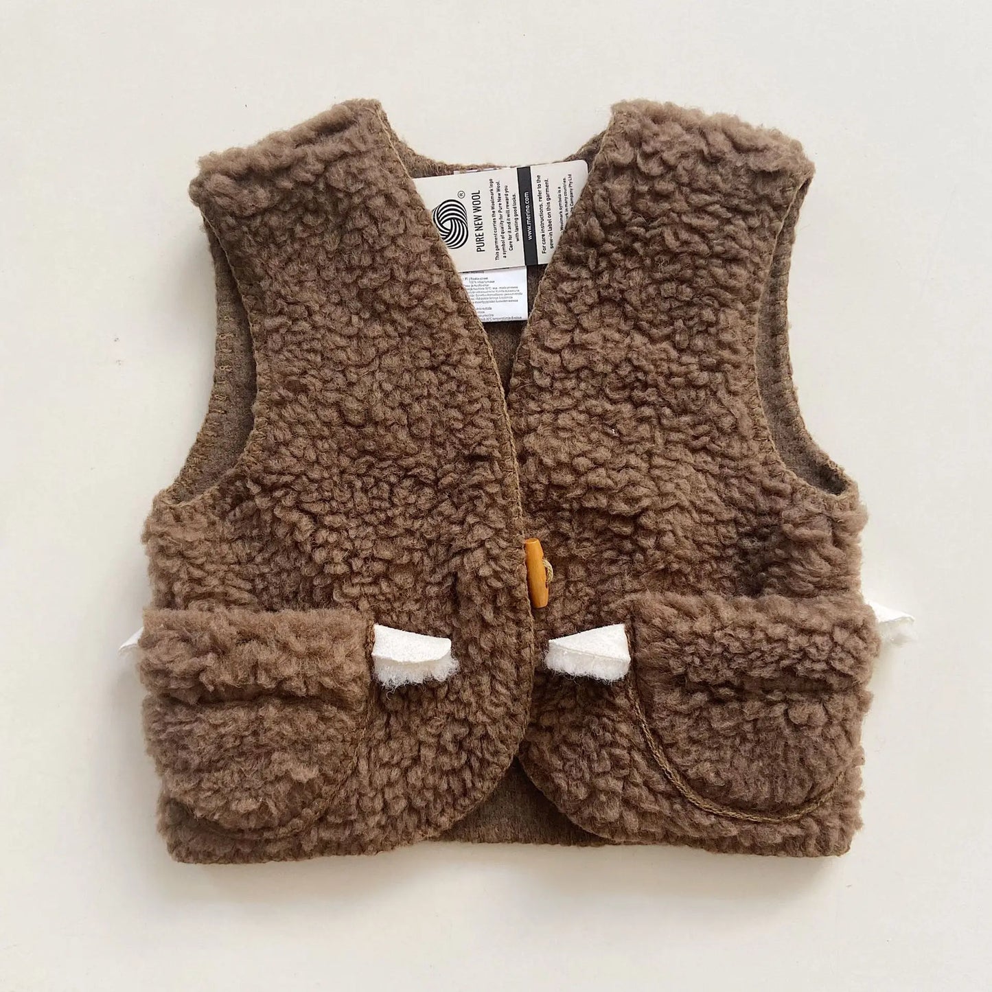 Baby Winter Vest Kids Super cute 80% Wool made Toddler Lovely Children Boys Girls Keep Warm Wool Vest With Button